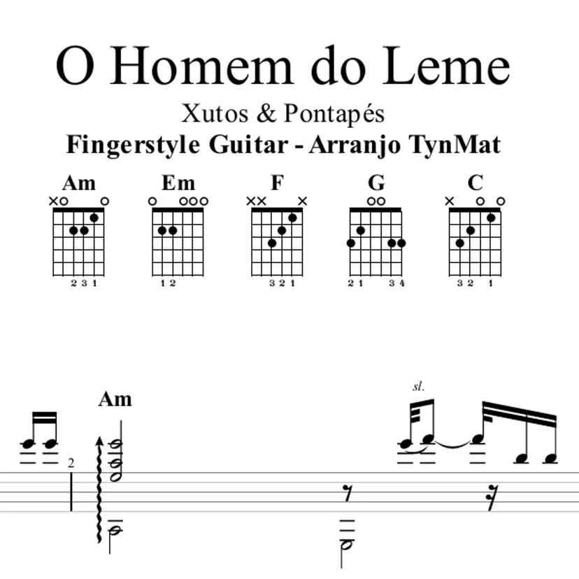 O Homem do Leme - Tablatura/Partitura - Fingerstyle Guitar
