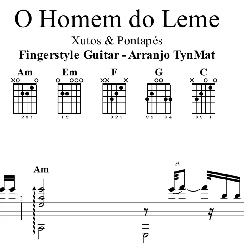 O Homem do Leme - Tablatura/Partitura - Fingerstyle Guitar