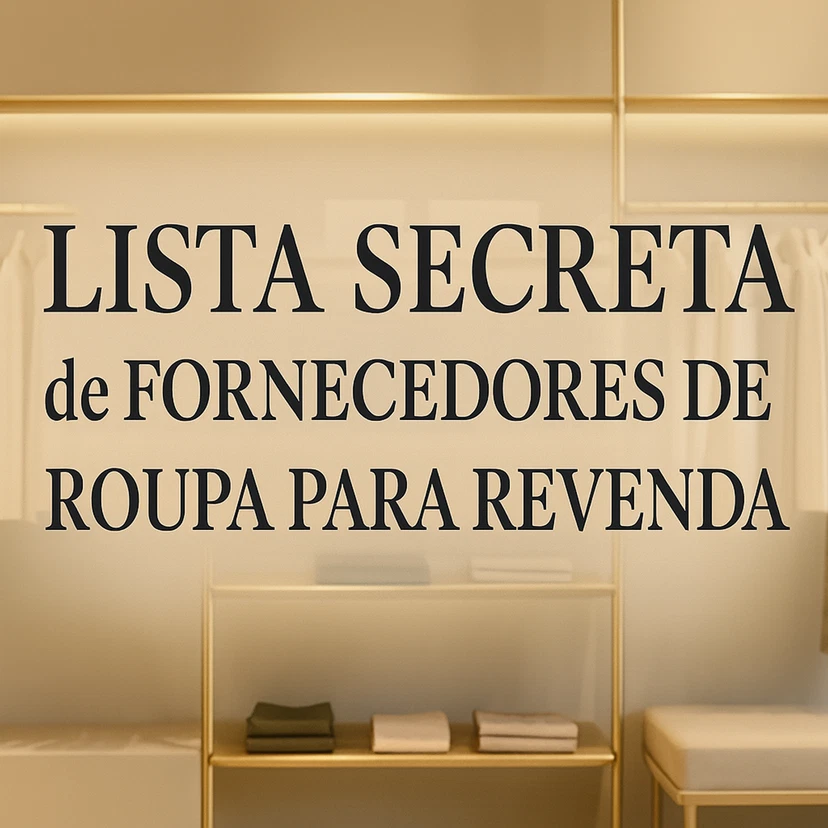 LISTA SECRETA - Fornecedores de Roupa para Revenda