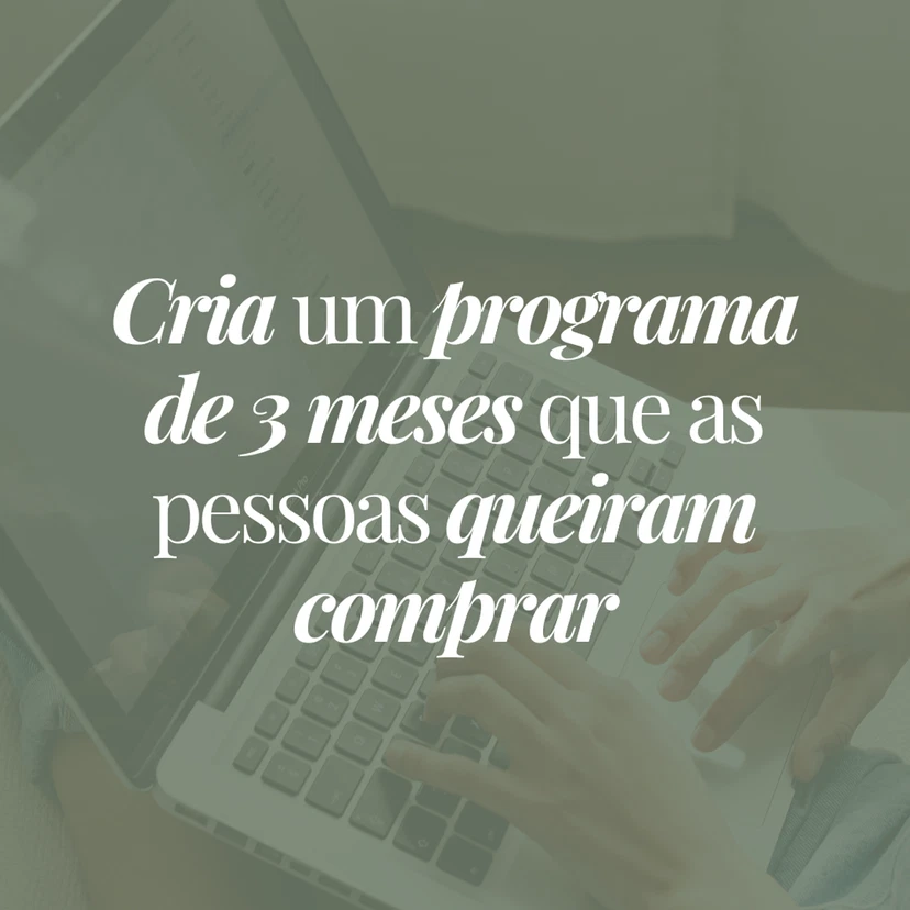 Workshop: Cria o teu programa ou mentoria individual online