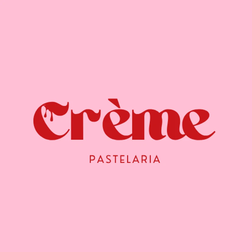 Logotipo Minimalista "Crème - Pastelaria" - Design por Joana Mateus